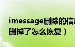 imessage删除的信息怎么恢复（imessage删掉了怎么恢复）