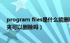 program files是什么能删吗（program files是什么文件夹可以删除吗）