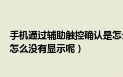 手机通过辅助触控确认是怎么回事（手机的辅助触控打开的怎么没有显示呢）