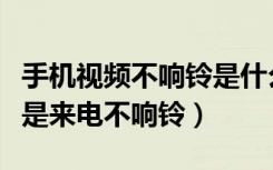 手机视频不响铃是什么原因（手机一切正常就是来电不响铃）