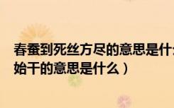 春蚕到死丝方尽的意思是什么（春蚕到死丝方尽蜡炬成灰泪始干的意思是什么）