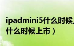 ipadmini5什么时候上市多少钱（ipadmini5什么时候上市）