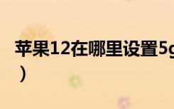 苹果12在哪里设置5g（苹果12在哪里设置5g）