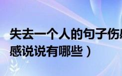 失去一个人的句子伤感说说（失去一个人的伤感说说有哪些）