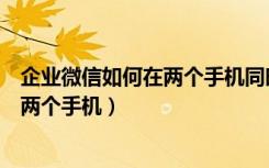 企业微信如何在两个手机同时登录（企业微信可以同时登录两个手机）