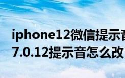 iphone12微信提示音怎么调大小（苹果微信7.0.12提示音怎么改）