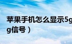 苹果手机怎么显示5g信号（苹果手机怎么关5g信号）