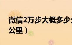 微信2万步大概多少公里（微信2万步是多少公里）