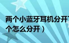 两个小蓝牙耳机分开了如何配对（蓝牙耳机两个怎么分开）