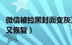 微信被拉黑封面变灰又恢复（拉黑后封面变灰又恢复）