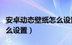 安卓动态壁纸怎么设置图标（安卓动态壁纸怎么设置）