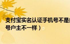 支付宝实名认证手机号不是自己的（支付宝实名认证和手机号户主不一样）