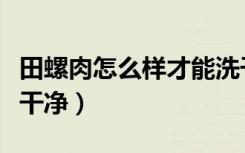 田螺肉怎么样才能洗干净（田螺肉怎么洗才洗干净）