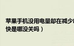 苹果手机没用电量却在减少啥问题（苹果手机用电量突然很快是哪没关吗）