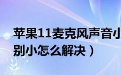 苹果11麦克风声音小怎么办（苹果11声音特别小怎么解决）