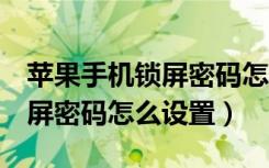 苹果手机锁屏密码怎么设置4位（苹果手机锁屏密码怎么设置）