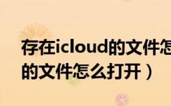 存在icloud的文件怎么打开（储存在icloud的文件怎么打开）