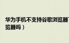 华为手机不支持谷歌浏览器下载吗（华为手机不支持谷歌浏览器吗）