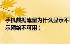 手机数据流量为什么显示不可上网（为什么手机有流量却显示网络不可用）