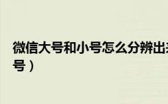 微信大号和小号怎么分辨出来（怎么判断微信是大号还是小号）