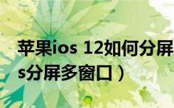 苹果ios 12如何分屏开多窗口（iphone7plus分屏多窗口）