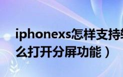 iphonexs怎样支持软件分屏（iphonexs怎么打开分屏功能）