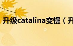 升级catalina变慢（升级catalina电脑变慢）