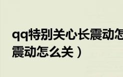 qq特别关心长震动怎么关闭（qq特别关心长震动怎么关）