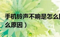 手机铃声不响是怎么回事（手机铃声不响是什么原因）