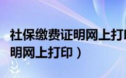 社保缴费证明网上打印的有用吗（社保缴费证明网上打印）