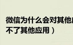 微信为什么会对其他应用授权不了（微信授权不了其他应用）