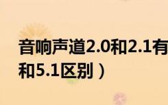 音响声道2.0和2.1有什么区别（音响声道2.1和5.1区别）