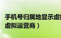 手机号归属地显示虚拟运营商（手机号显示是虚拟运营商）