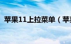 苹果11上拉菜单（苹果11上拉菜单不见了）