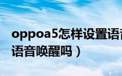 oppoa5怎样设置语音唤醒功能（oppoa5有语音唤醒吗）