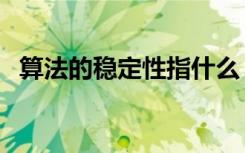 算法的稳定性指什么（算法的稳定性是指）