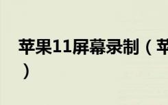 苹果11屏幕录制（苹果11怎么没有录制屏幕）