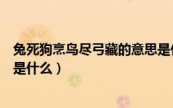 兔死狗烹鸟尽弓藏的意思是什么（鸟尽弓藏兔死狗烹的意思是什么）