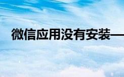 微信应用没有安装——1013是什么意思？