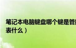 笔记本电脑键盘哪个键是管数字的（笔记本电脑键盘各健代表什么）