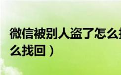 微信被别人盗了怎么找回（微信被别人盗了怎么找回）