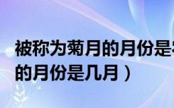 被称为菊月的月份是农历多少月（被称为菊月的月份是几月）