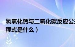 氢氧化钙与二氧化碳反应公式（氢氧化钙和二氧化碳反应方程式是什么）