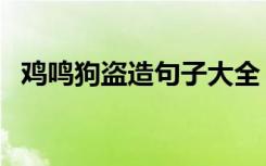 鸡鸣狗盗造句子大全（鸡鸣狗盗怎么造句）