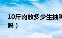 10斤肉放多少生抽腌肉（腌肉的时候放生抽吗）