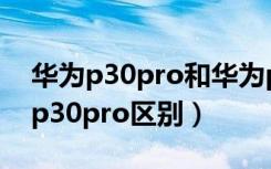 华为p30pro和华为p40的区别（华为p40与p30pro区别）