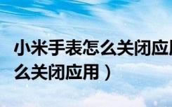 小米手表怎么关闭应用自动更新（小米手表怎么关闭应用）