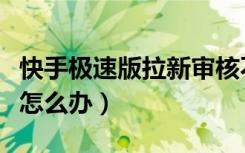 快手极速版拉新审核不通过（快手审核未通过怎么办）