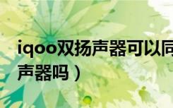 iqoo双扬声器可以同时用吗（iqoo支持双扬声器吗）