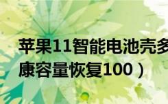 苹果11智能电池壳多大容量（苹果11电池健康容量恢复100）